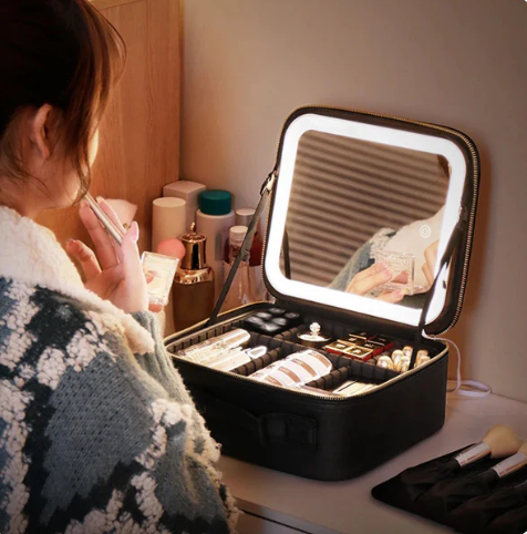 Makeup Organiser with LED Mirror | Beauty Storage & Vanity Case – Zovara