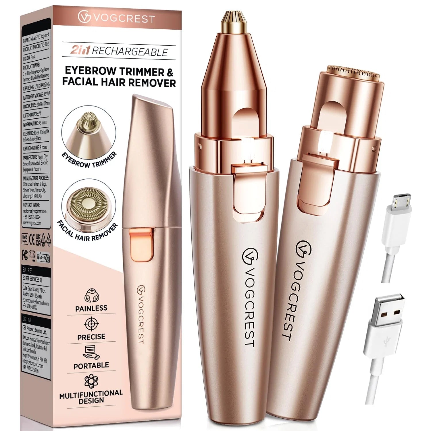 Facial Hair Removal Trimmer | Gentle Precision Face Shaver – Zovara